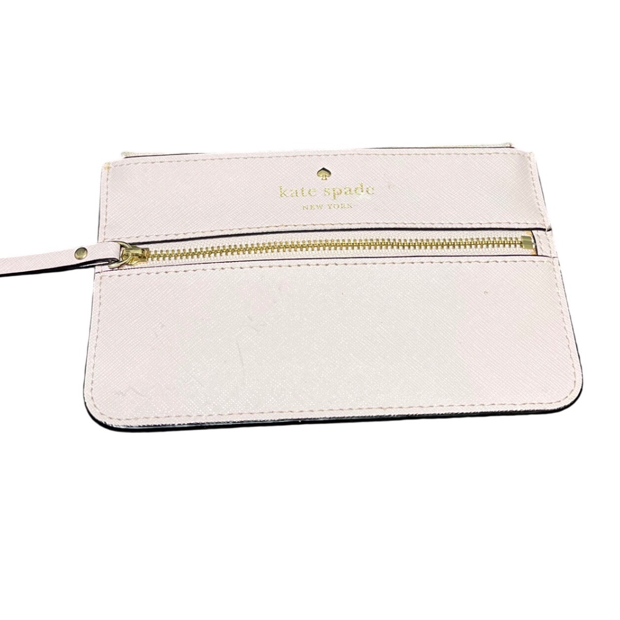 Kate Spade Mikas Pond Saffiano Leather Zip Wristlet Light Pink Read